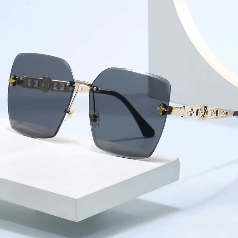 2025 Modern Rimless Polarized UV400 Sunglasses Womens Luxury Minimalist Urban Chic Viral Fashion Shades Z250527