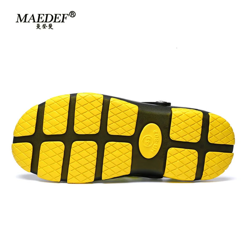 MAEDEF Fashion Men Slippers Summer Waterproof Beach Slippers Casual House Bathroom Slides Non Slip Outdoor Mens Shoes 250526