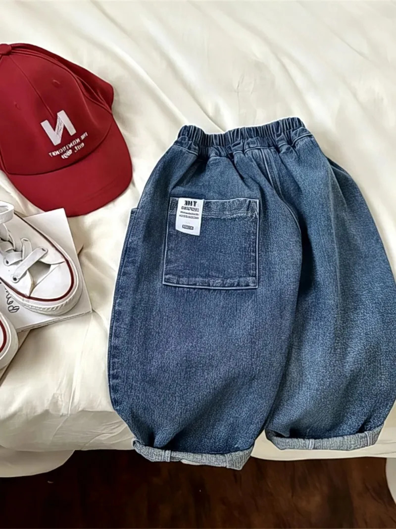 Boys Girls Toddlers Loose Pants Fashion Summer Baby and Foreign Denim Arrival 250527
