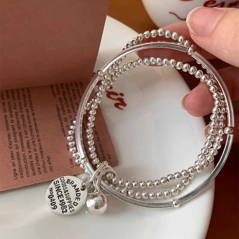 MEYRROYU Minimalist Triple Layers Elastic Beads Ball Charm Bracelet For Women Fashion New Jewelry Party Gift bracelets for women W250526