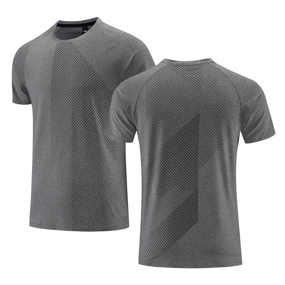 Summer Mens Fitness T Shirt Breathable Short Sleeve O-Neck Pullover Tight T-Shirts Gymnasium Clothing Outdoor Sports Wear Z250527