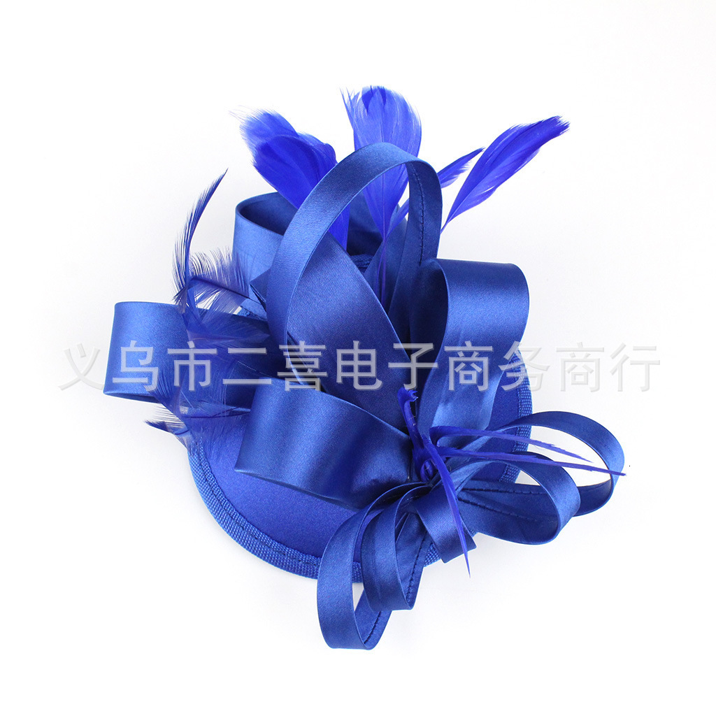 Women Vintage Fascinator Wedding Hat Elegant Ladies Church Race Hair Accessories Bride Wedding Church Party Tea Chapeau Cap 240808