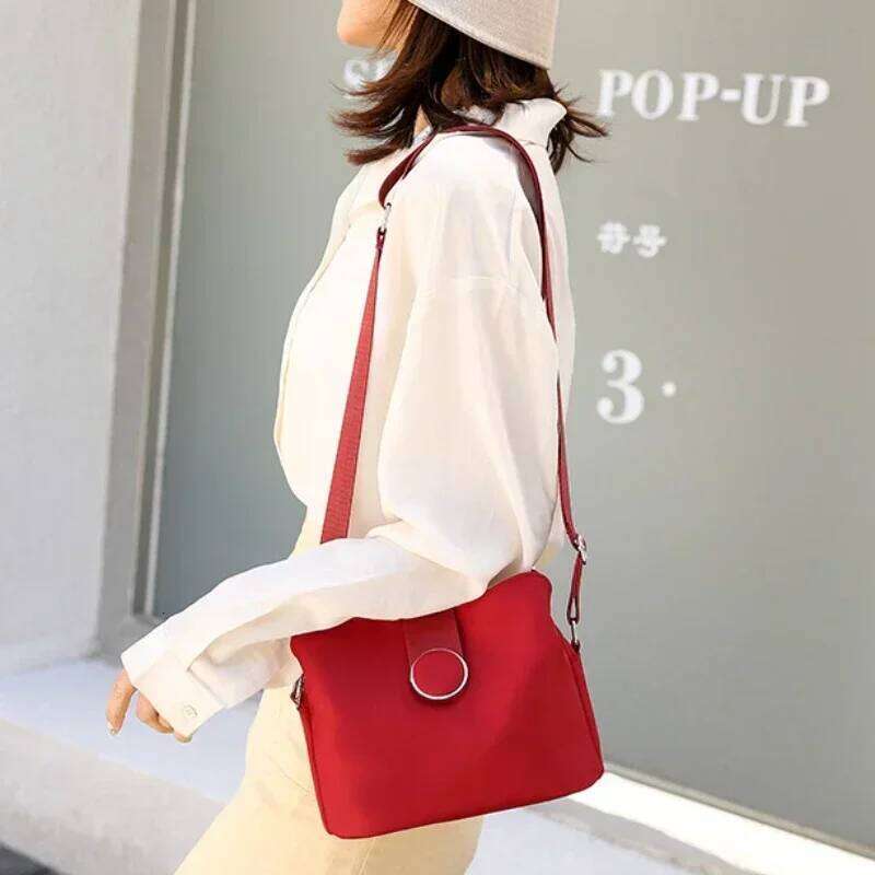 1 Casual Nylon Shoulder Women Fashion Waterproof Messenger Travel Light Small Crossbody Bag Shopping Lady Handbag Purse