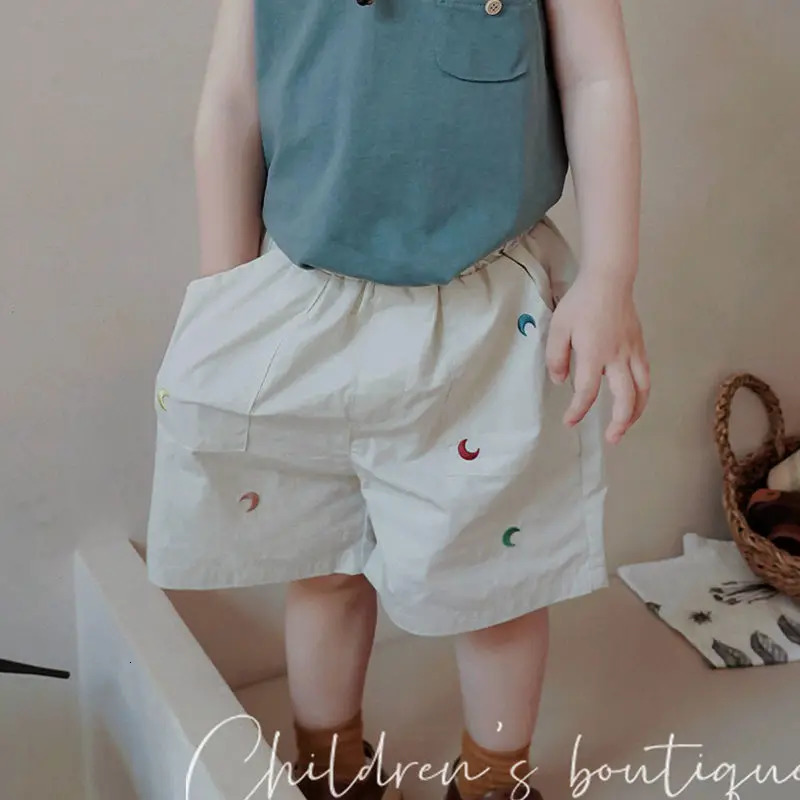 Summer Baby Retro Embroidered Thin Shorts Pants for Boys and Girls Shorts 250527