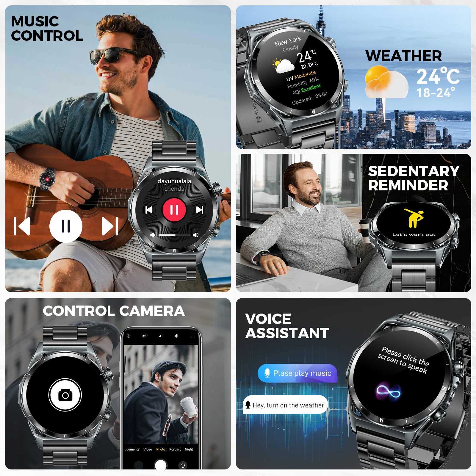 EIGIIS New Smart Watch KE6 1.43 AMOLED Display Men Black Sports Watch KE Series ethoth Call Health Monitor IP68 WaterproofXJ250513
