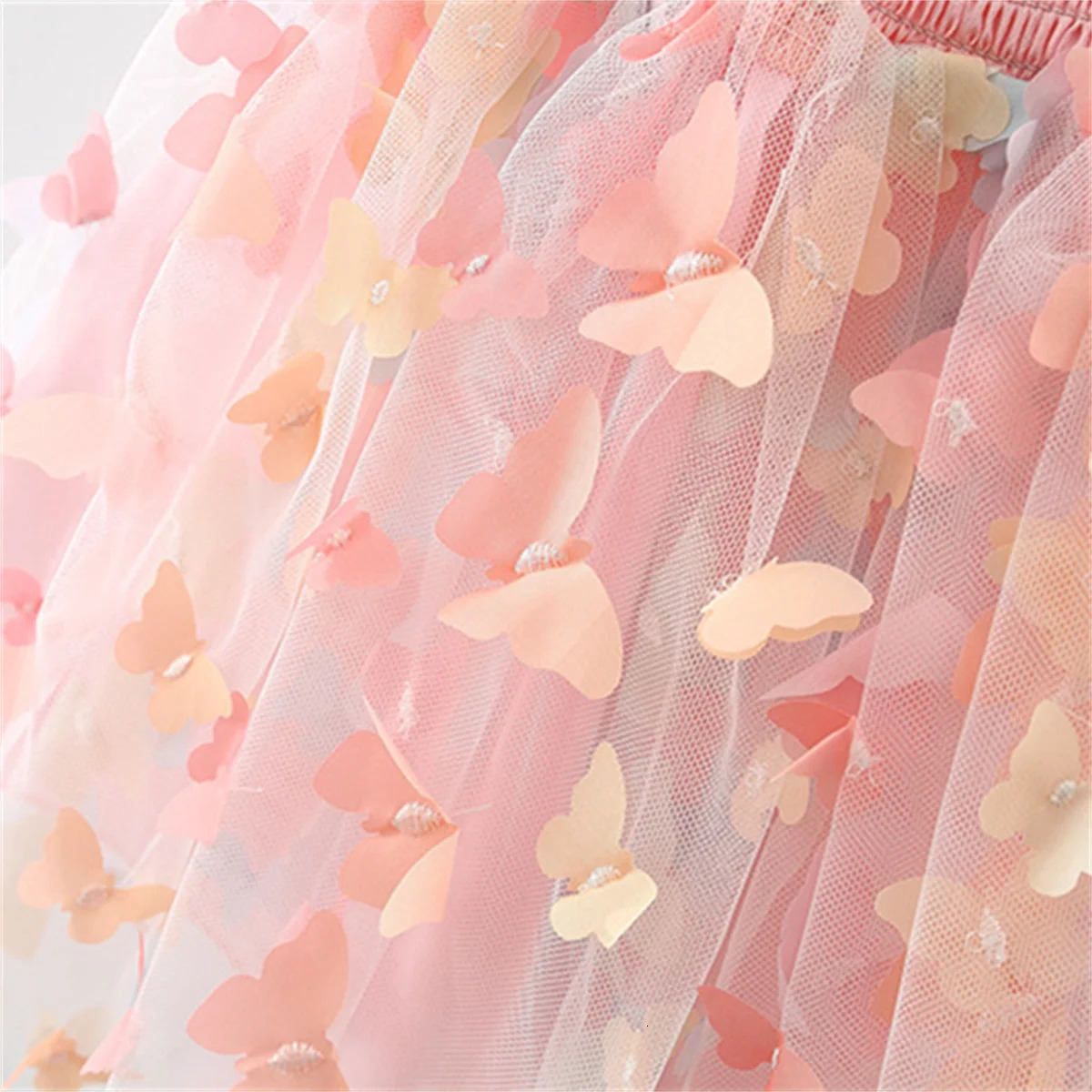 Baby Girl Party Princess Dress Summer Toddler 3d Fairy Butterfly Wings Hanging Strap Mesh Cute Fashion 250527