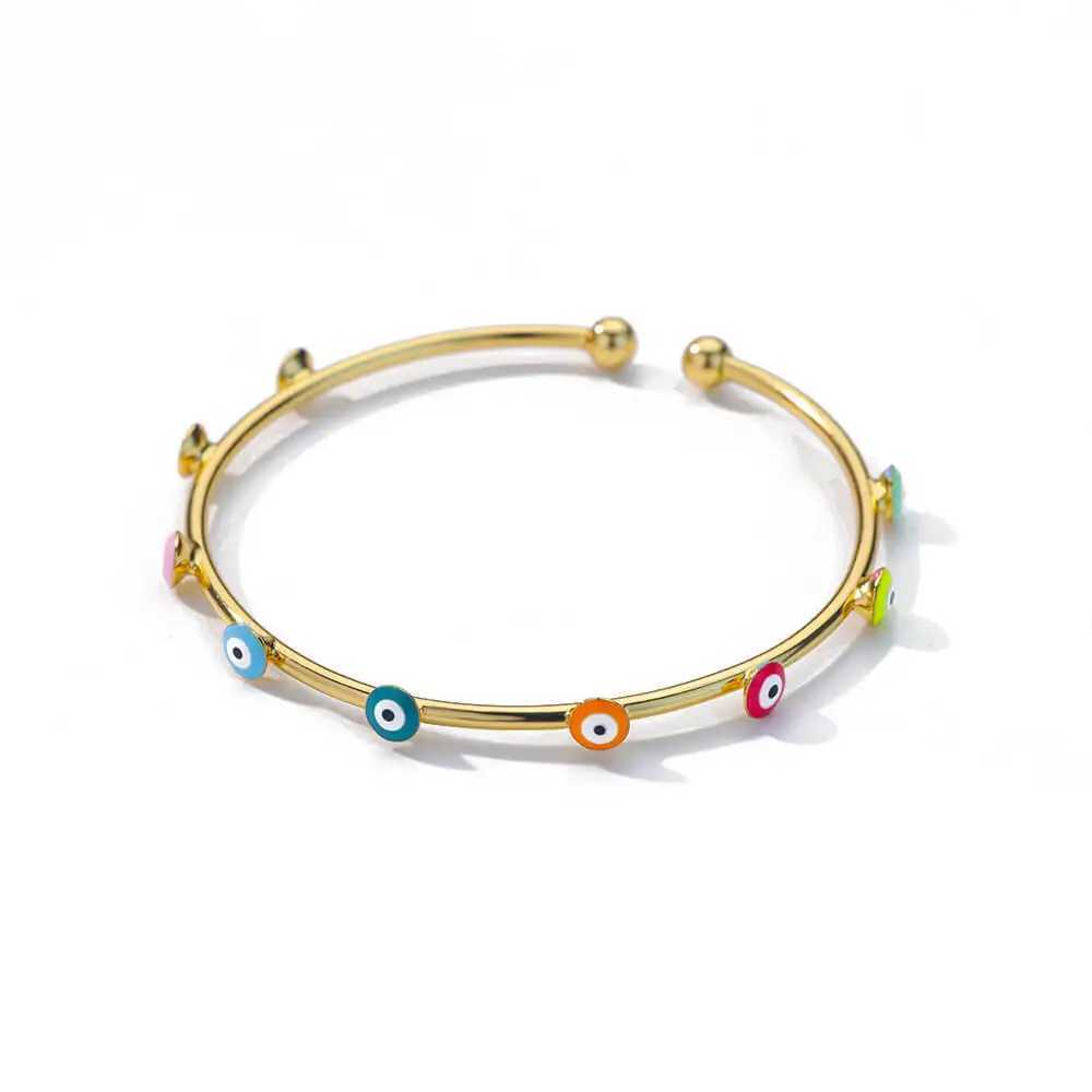 Evil Eye Bracelet For Women Stainless Steel Zircon Bracelet Bangle Turkish Luxury Couple Hand Jewelry Sets pulseras bijoux femme W250526