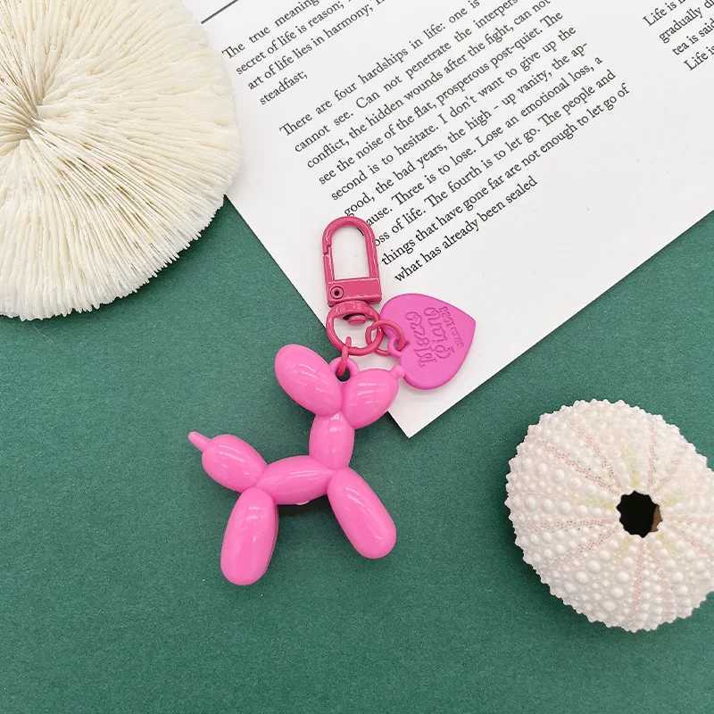 5 Colors Fashion Keychain Punk Jelly Balloon Dog Keychains for Women Bag Pendant Jewelry Trinket Girls Car Key Ring Key Chain W250526