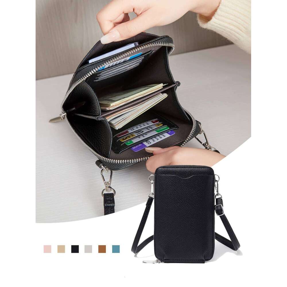 PU Soft Leather Women's Handbag Fashionable Multi Functional Phone Bag Diagonal Strap Single Shoulder Coin Wallet