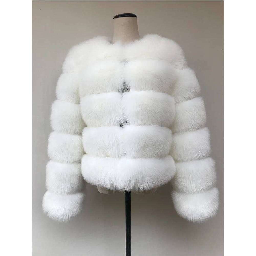 HJQJLJLS Long Sleeve Faux 2021 Winter Women Fashion Thick Warm Fuzzy Coat Outerwear Female Gray/Black Fake Fur Jacket