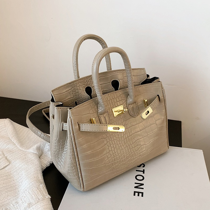 Free Shipping 2025 Designer Bag 2025 New Fashionable Premium Texture Crocodile Pattern Large Capacity Handheld Shoulder Bag