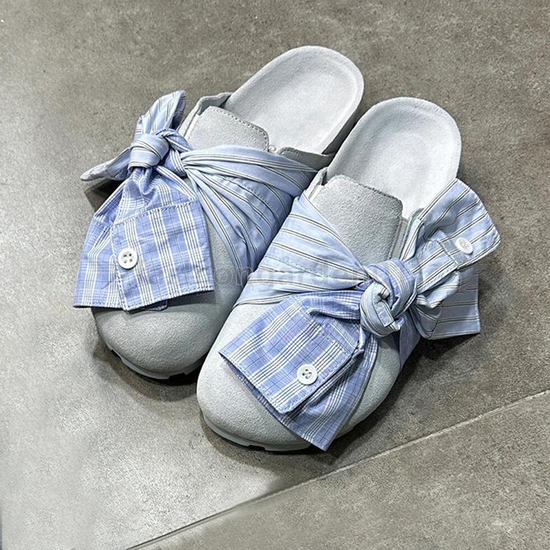 designer sandals bowknot slides women shoes clogs slippers flats heels slide summer one-piece sliders casual daily flip flops womens sliders free ship