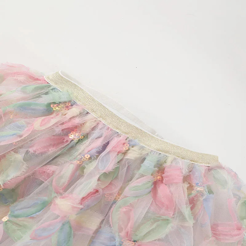 Baby Girl Clothes Cute Floral Pink Tutu Skirt Kids Princess Girls Ball Gown Pettiskirt Birthday Party Kawaii Skirts 250527