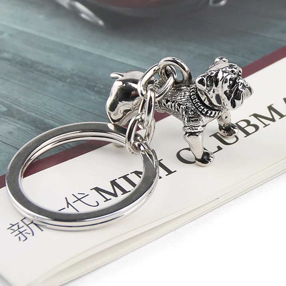 Car Bulldog Keychain Decor Key Chain Ring For Mini Cooper One JCW S R50 R52 R53 R55 R56 F55 F56 F60 Countryman Auto Accessories W250526