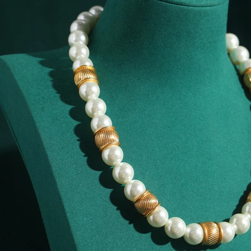 Pearl Choker Necklace Vintage Indian Natural Freshwater Gold Color Bead Wedding Collar Baroque Style Woman Accessories 250520