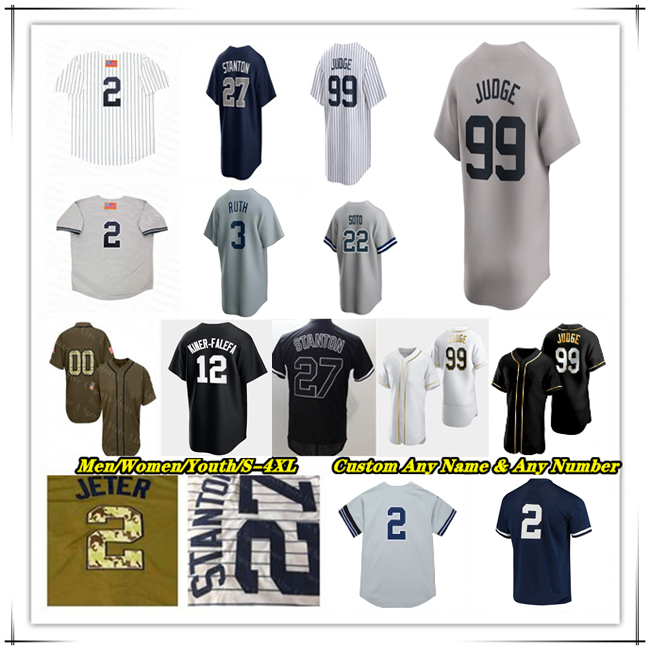 Baseball Jersey Aaron Judge Paul Goldschmidt Stanton Cody Bellinger Anthony Volpe Chisholm Jr Babe Ruth Ben Rice Austin Wells Jasson Dominguez Trent Grisham Fried