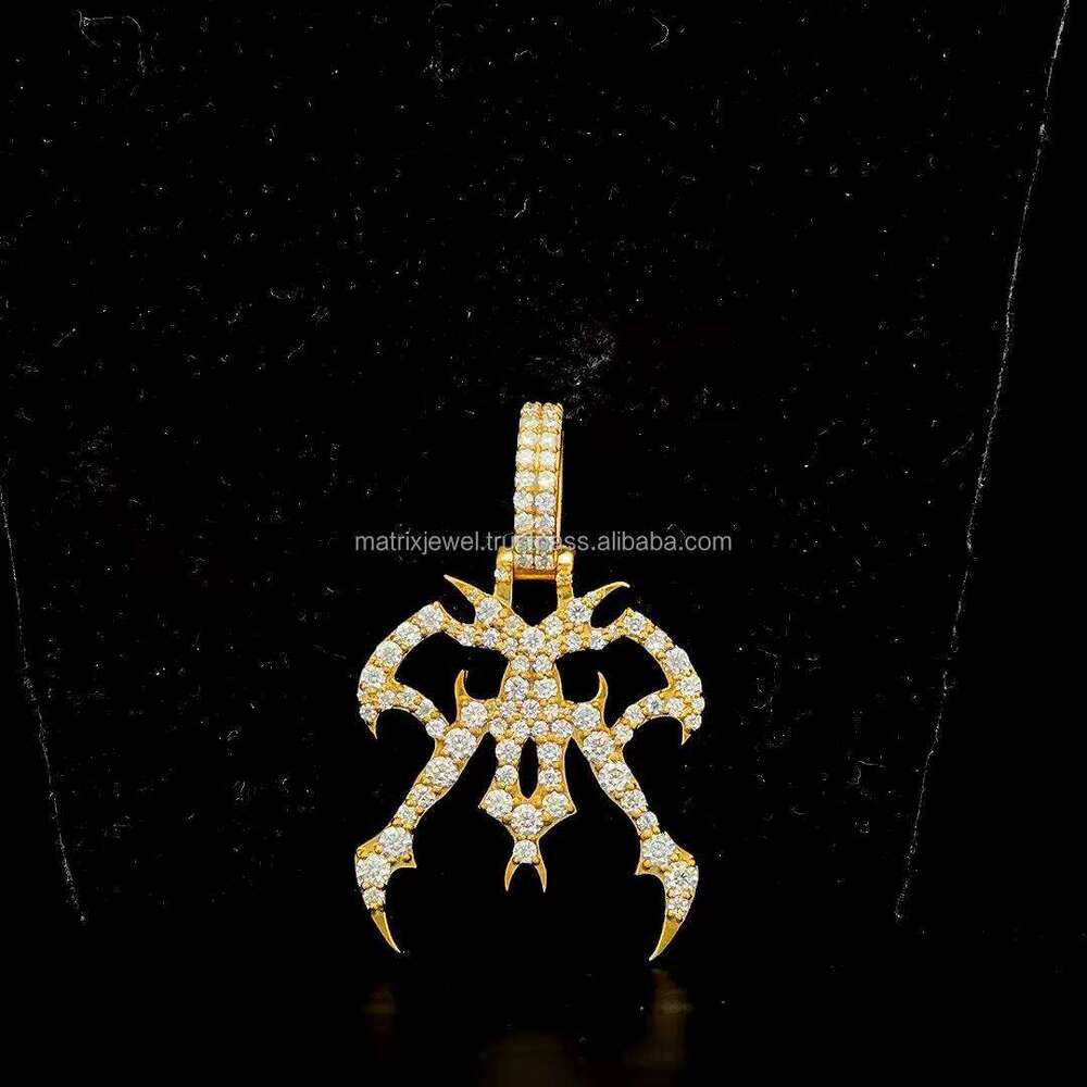 New Arrival Star Shape Charm Pendants Sier Hip Hop Jewelry Men Women VVS Black Moissanite Dia Pendant