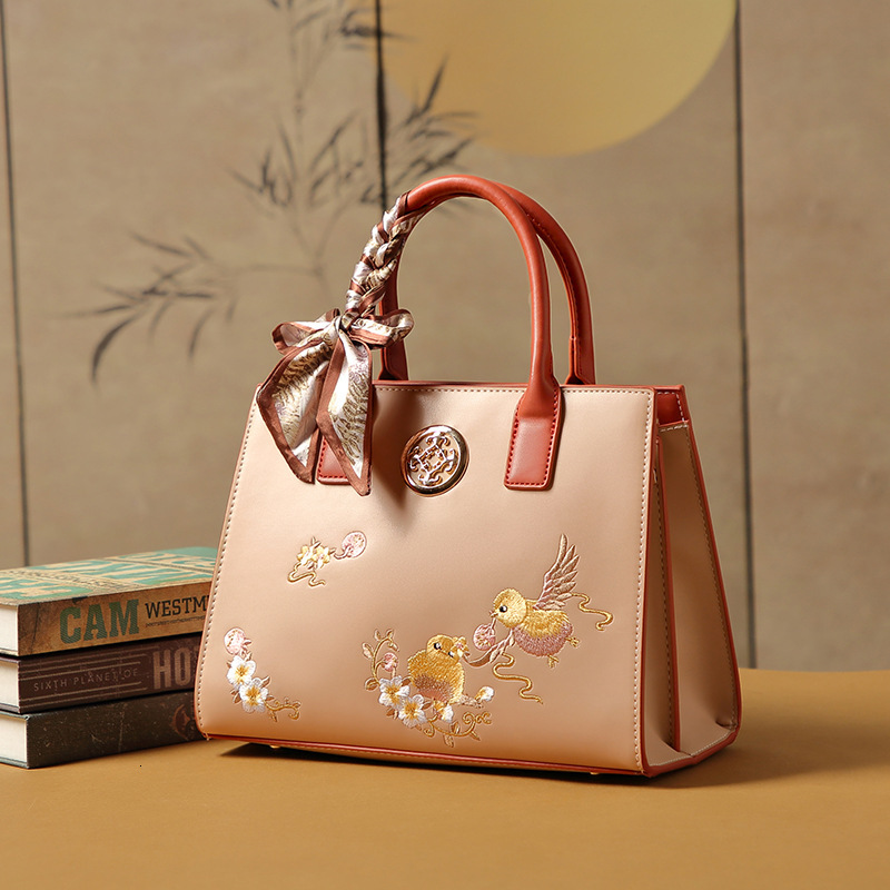 Free Shipping Designer Handbag New Chinese Style Mandarin Duck Embroidery Bag Fashionable And High-end Chinese Style Womens Shoulder Bag