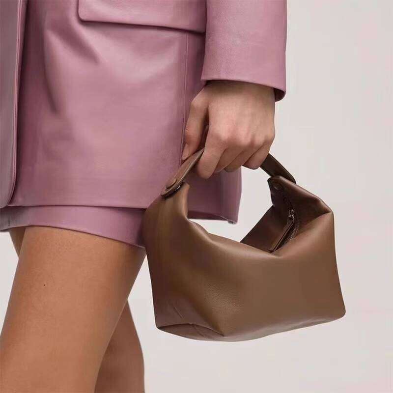 Genuine Leather Handbag Top Layer Cowhide Lunch New Niche Handheld Box Small Square Camera Bag for Women