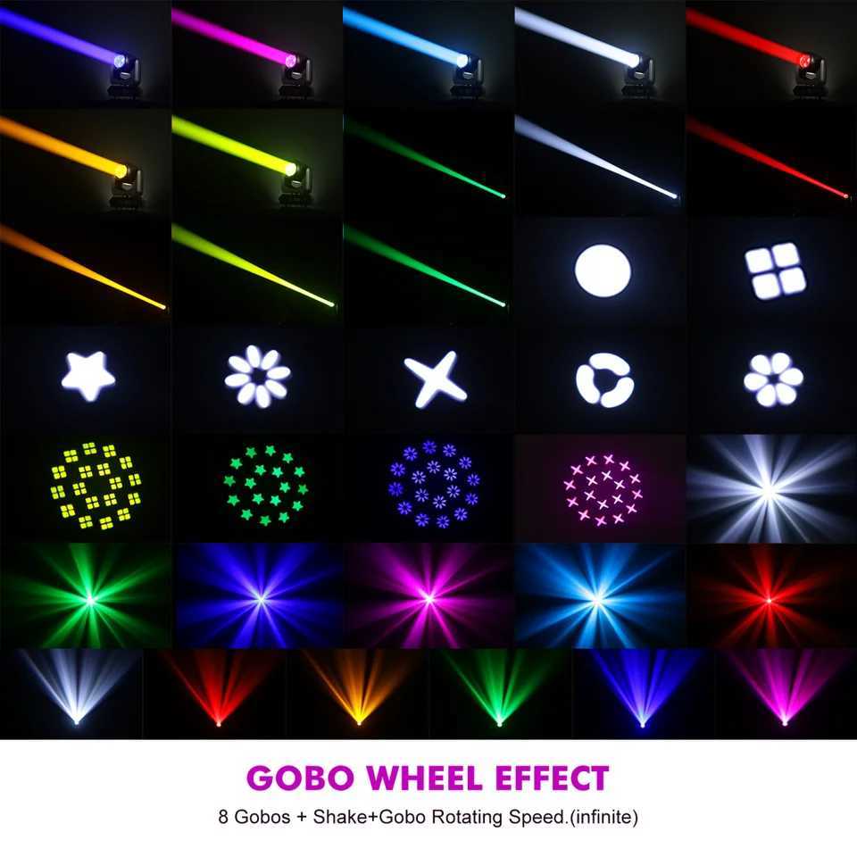 Mini LED Moving Head Light 150W Beam+Spot+18 Rotating Prisms DJ DMX Stage Effect Light Disco Bar XJ250527