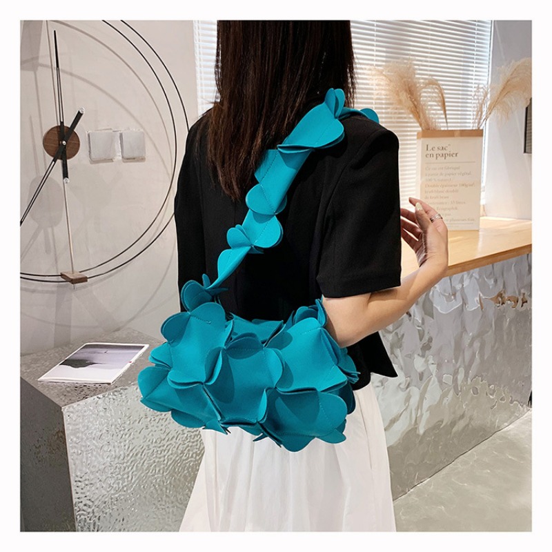 Womens Fashion Shoulder Bag with 3D Flower Design