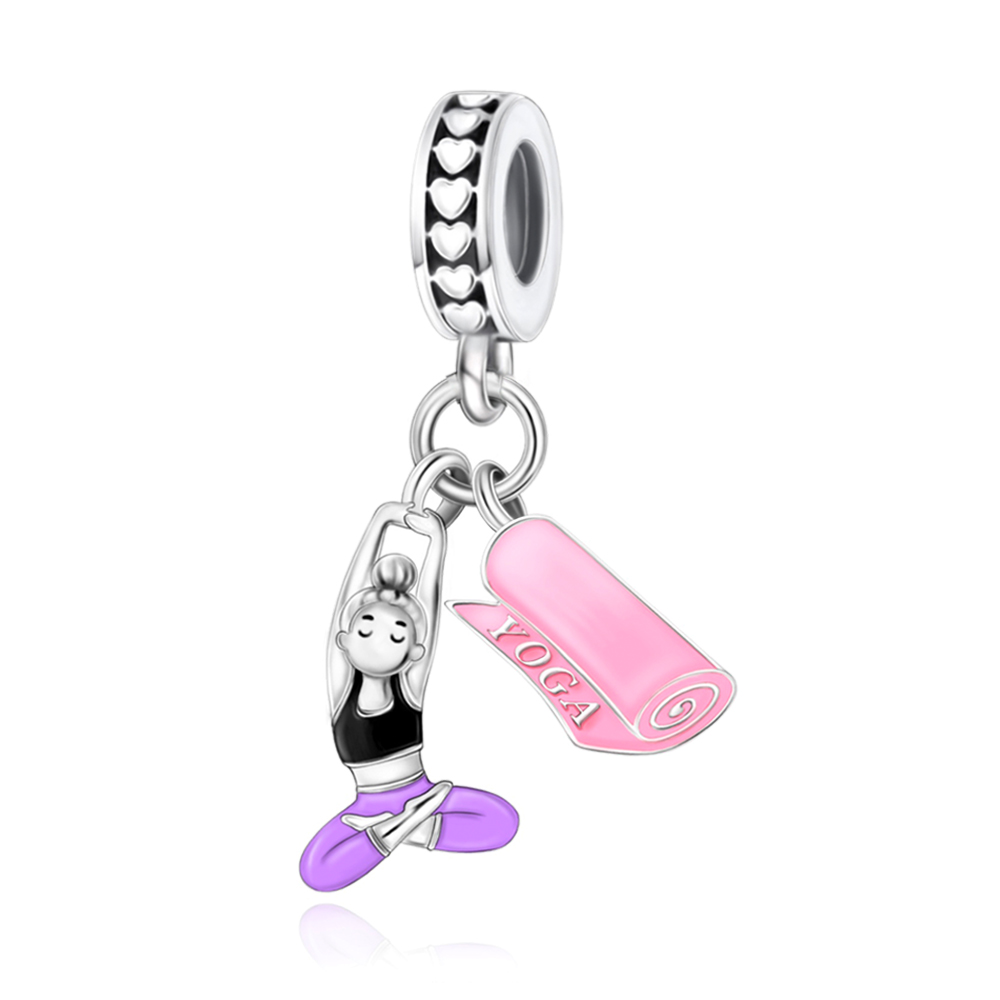 FewDook 2025 Pink Series Dangle Perfume Bottle High Heel Mask Cake Blender Handbag Pendent Charm Fit Original Pan Bracelet Accessories Jewelry Designe