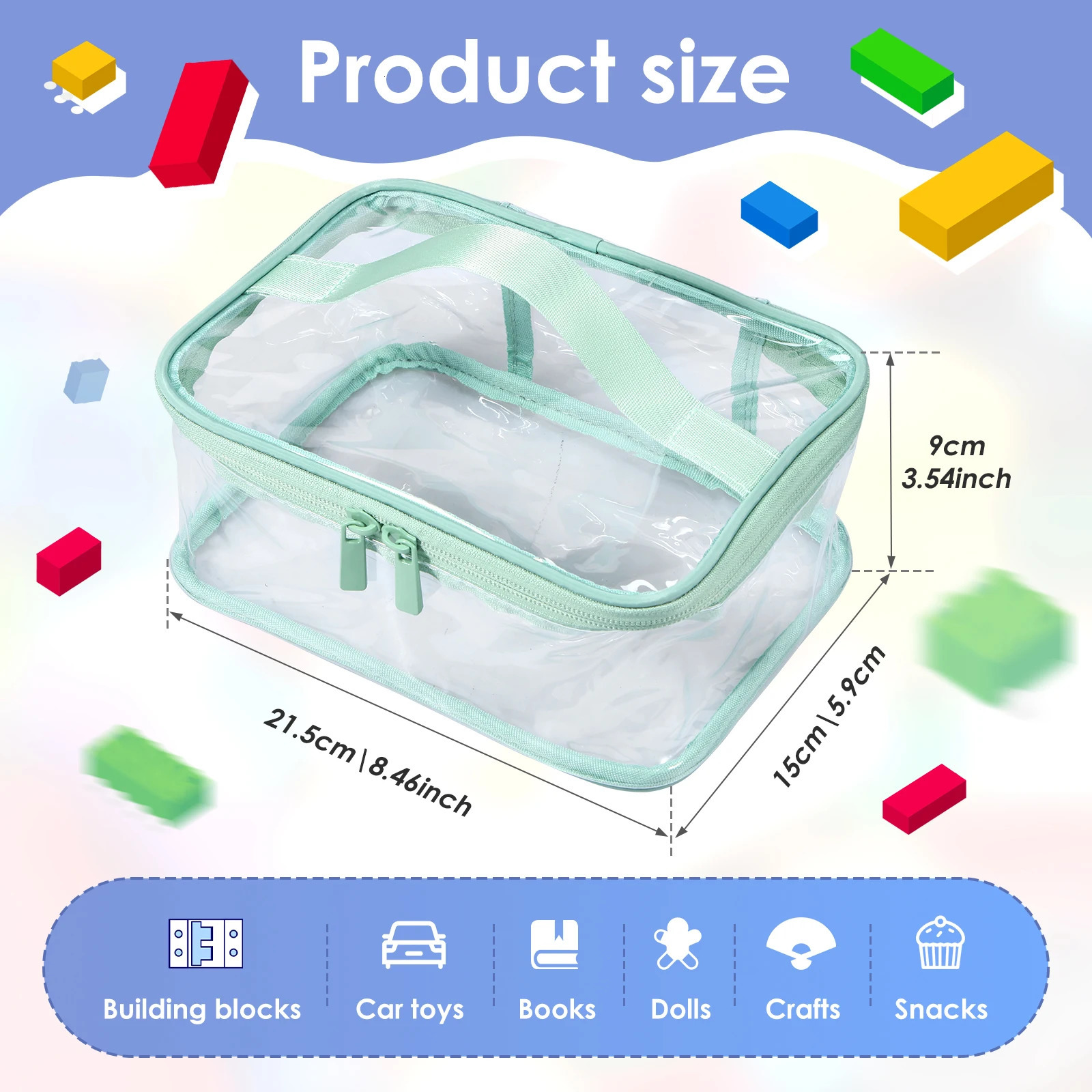 3/6 Pcs PVC Storage Bags with Zipper and Handle Clear Toy Organizing Bags Reusable Waterproof for Cosmetic Wash Toiletry Storage 250526