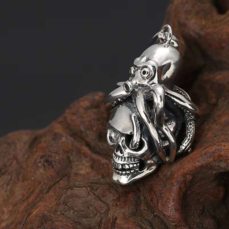 Wholesale S Sterling Sier Necklace Pendants for Men and Women Vintage Fashion Octopus Skull Gothic Pendant Jewelry