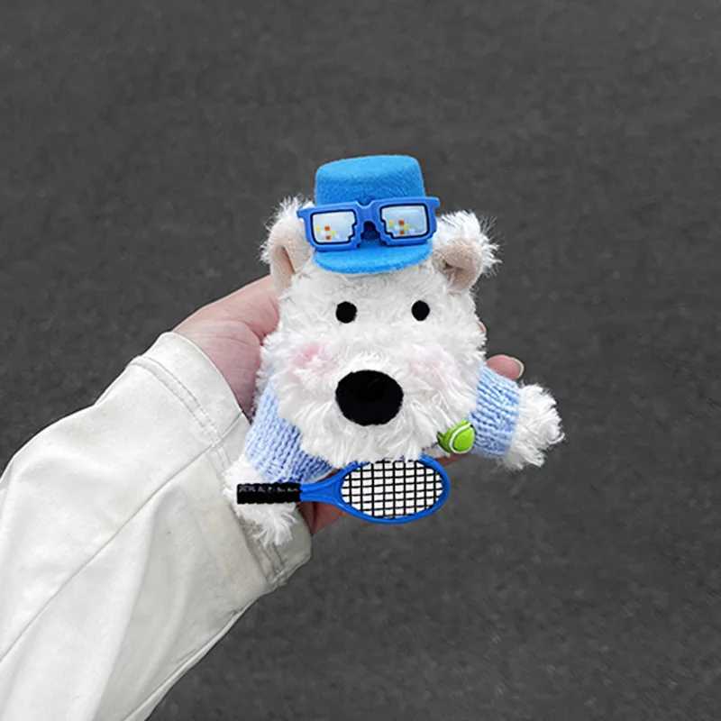 Various Outfits Cartoon Puppy Keychain Cute Small Dog Doll Plush Keychain For Bag Pendant Furry Puppy Keyrings For Couple Gifts W250526