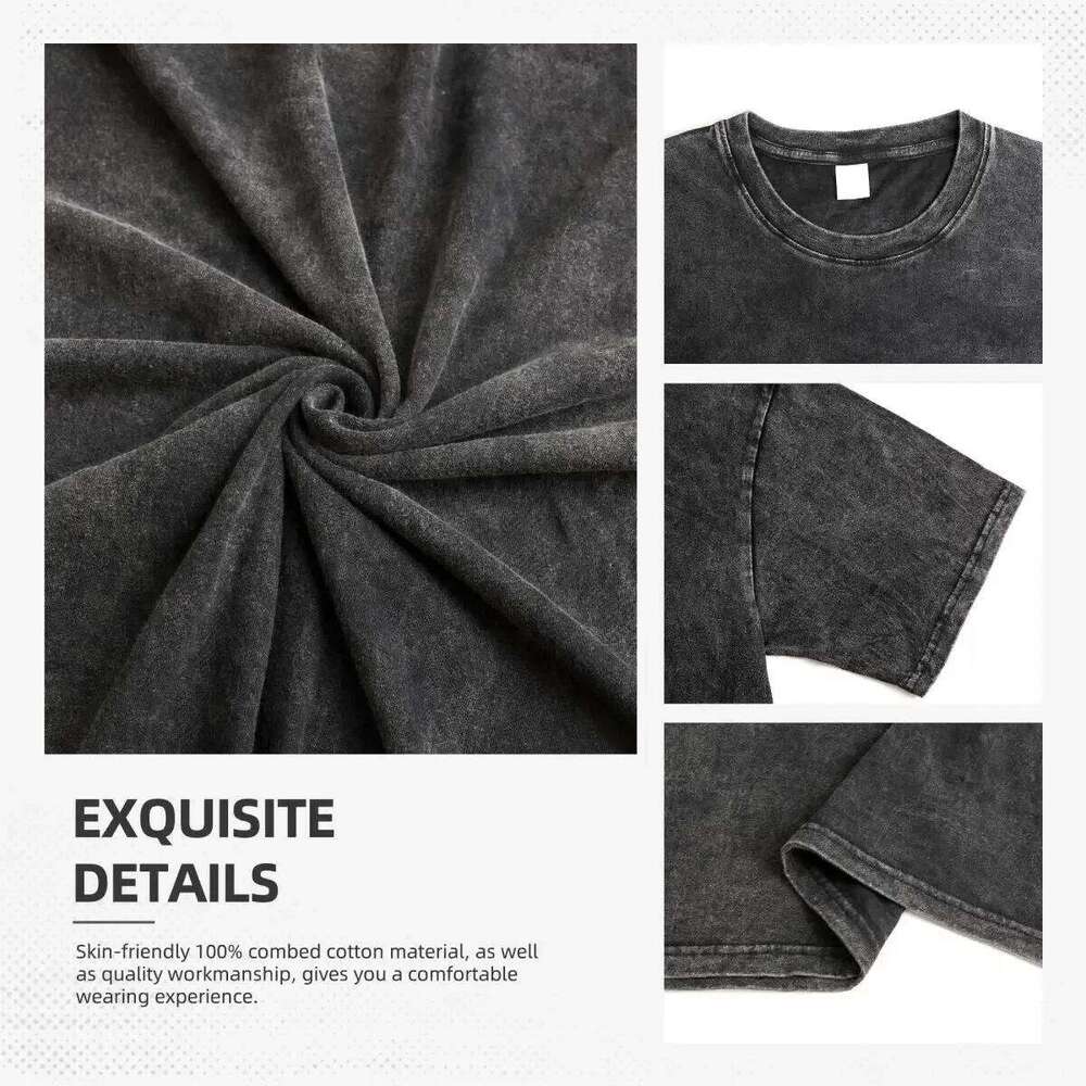 Bellelement Waffle House Vintage Acid Wash Hip Hop Tops Men s T Shirt Black Casual Crew Neck Cotton Tee