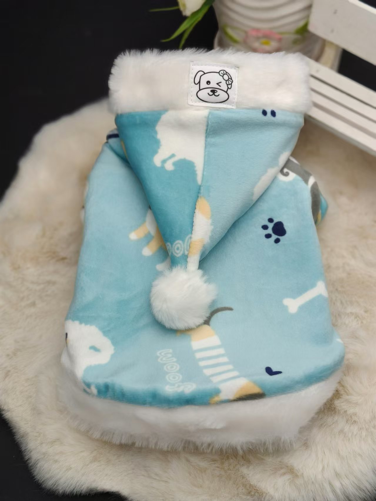 Pet Clothes Pet Park Double layer Velvet Two Leg Clothes