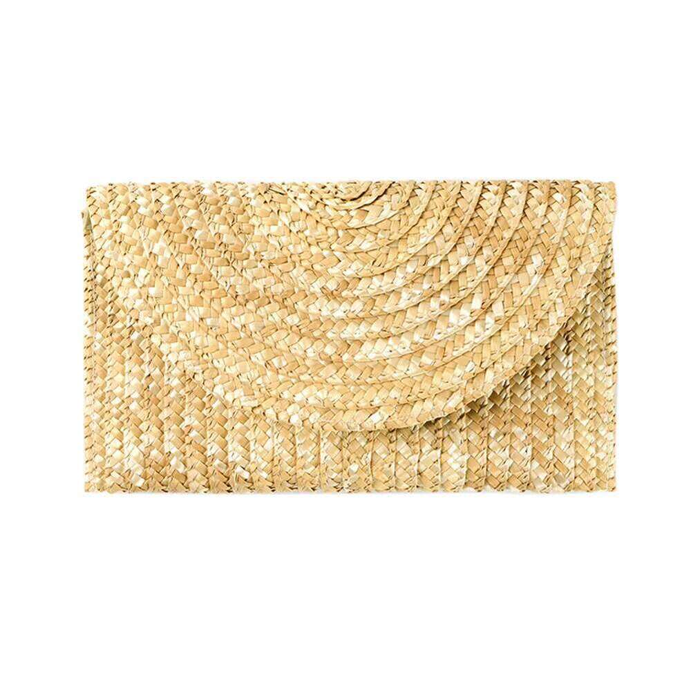 Women Wheat Straw Woven Clutch Casual Envelope Handbag Handmade Summer Beach Travel Purse Seaside Vacation Bags