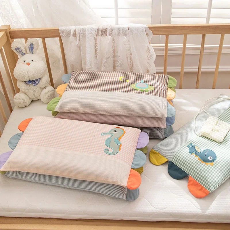 Cartoon Pattern Childrens Pillow Removable Washable Baby with Zipper Household Breathable Cotton Boys Girls 250527