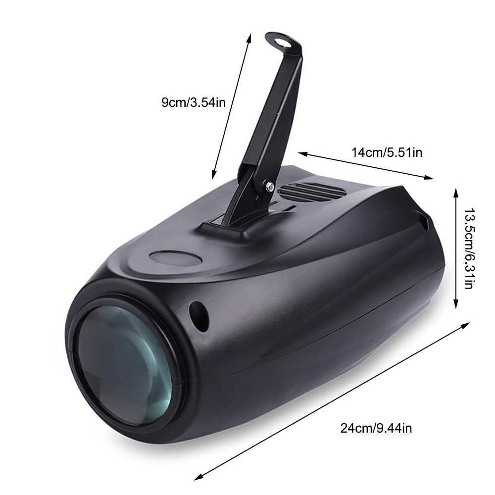 LED Lights 64LEDs Airship RGBW Pattern Stage Effect Lighting Equipment DJ Disco Party Projector Spotlights LED Lights for Christmas XJ250527