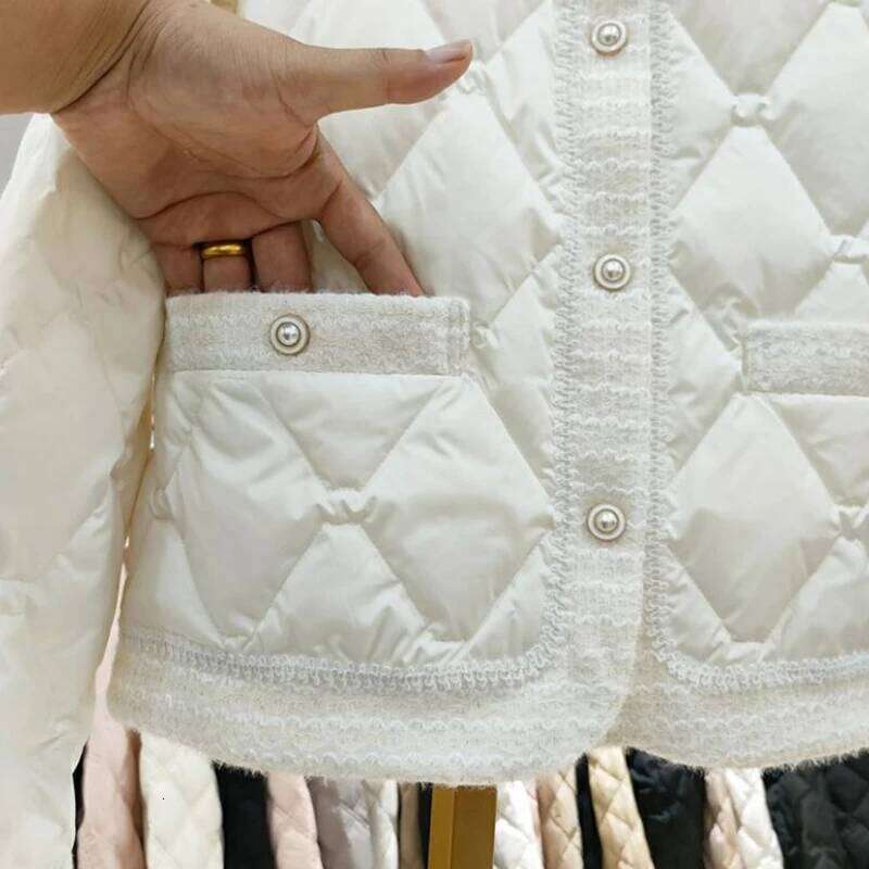 Autumn Winter Small Fragrant Jacket For Women Korean Vintage O-Neck Coats Elegant Fashion Outerwears