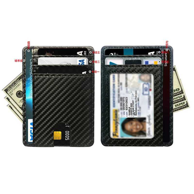 Slim PU Leather Wallet Credit ID Card Holder Purse Money Case Cover Portable Simple Exquisite Compact Male Female Storage Bag Z250527