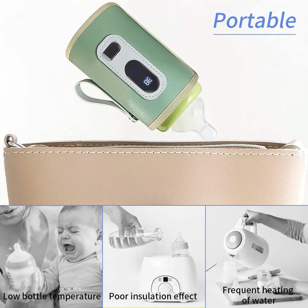 USB Milk Water Bottle Warmer for Breastmilk and Formula with LED Display 5 Adjustable Temperature Baby Warmer 250527