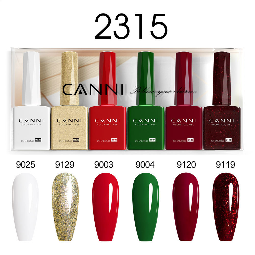 CANNI Nail Gel Polish Set HEMA FREE Gorgeous Color Semi Permanent Full Coverage Pigmented Paint Soak off UV LED Varnish 241112
