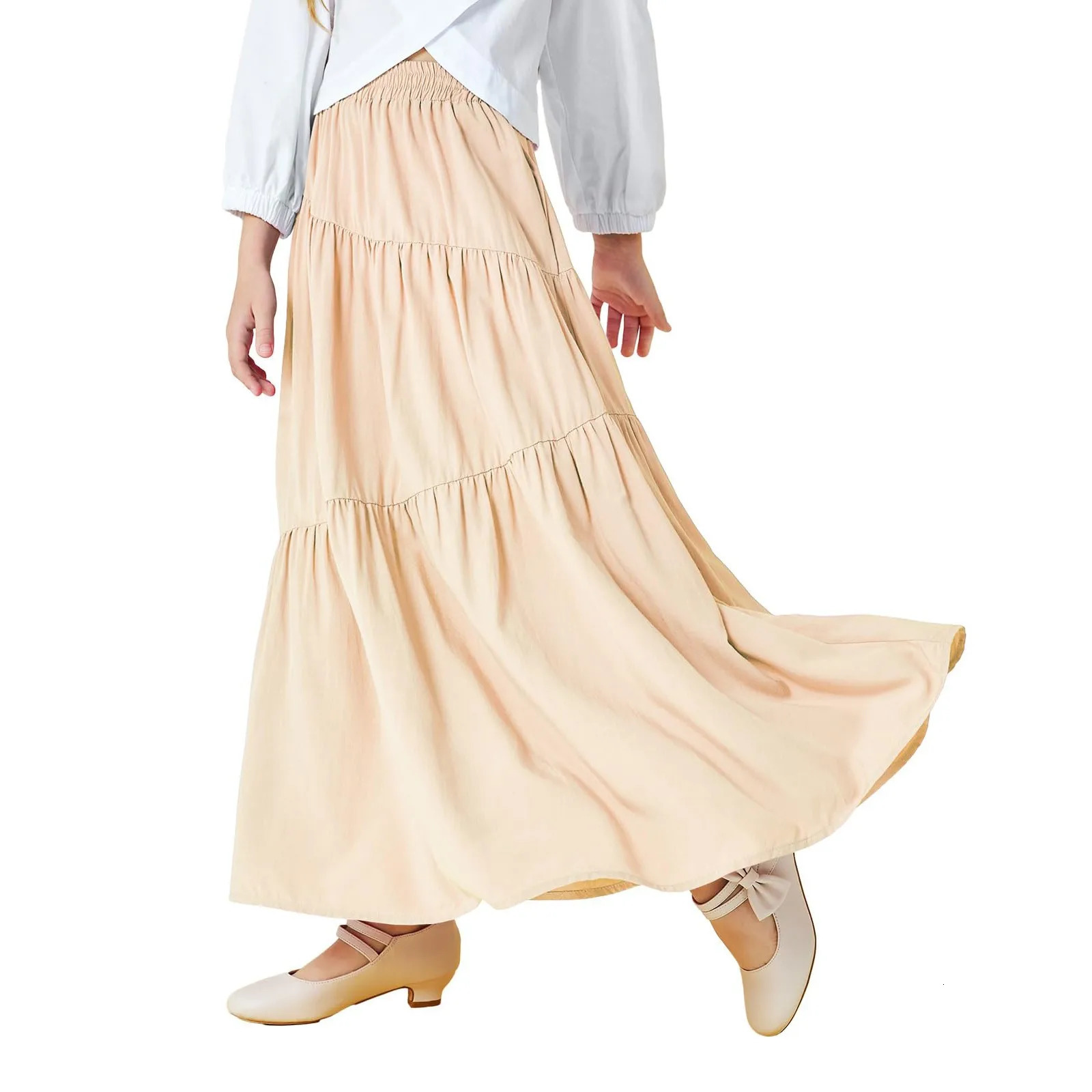 Girls Skirts Autumn Childrens Clothing Korean Style Baby Ruffled Jacquard Skirt Casual Simple and Daily 250527