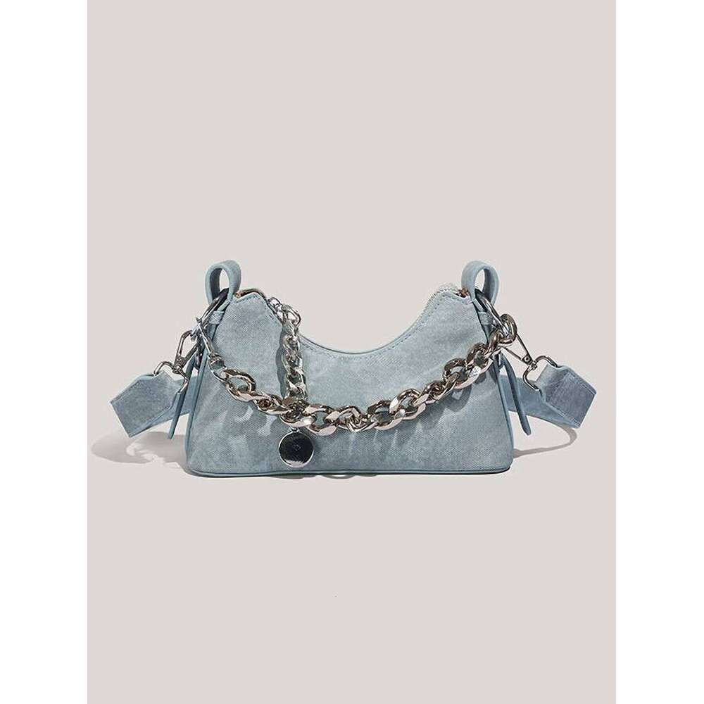 patterned chain Cowboy bag, fashionable and versatile, single shoulder armpit bag , versatile,