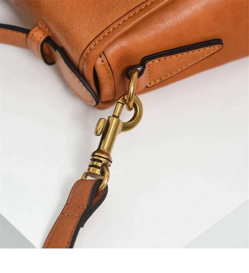 Designer Natural Genuine Leather Women's Shoulder Messenger Bag Fashion Real Cowhide Multi-Compartment Female Handbag