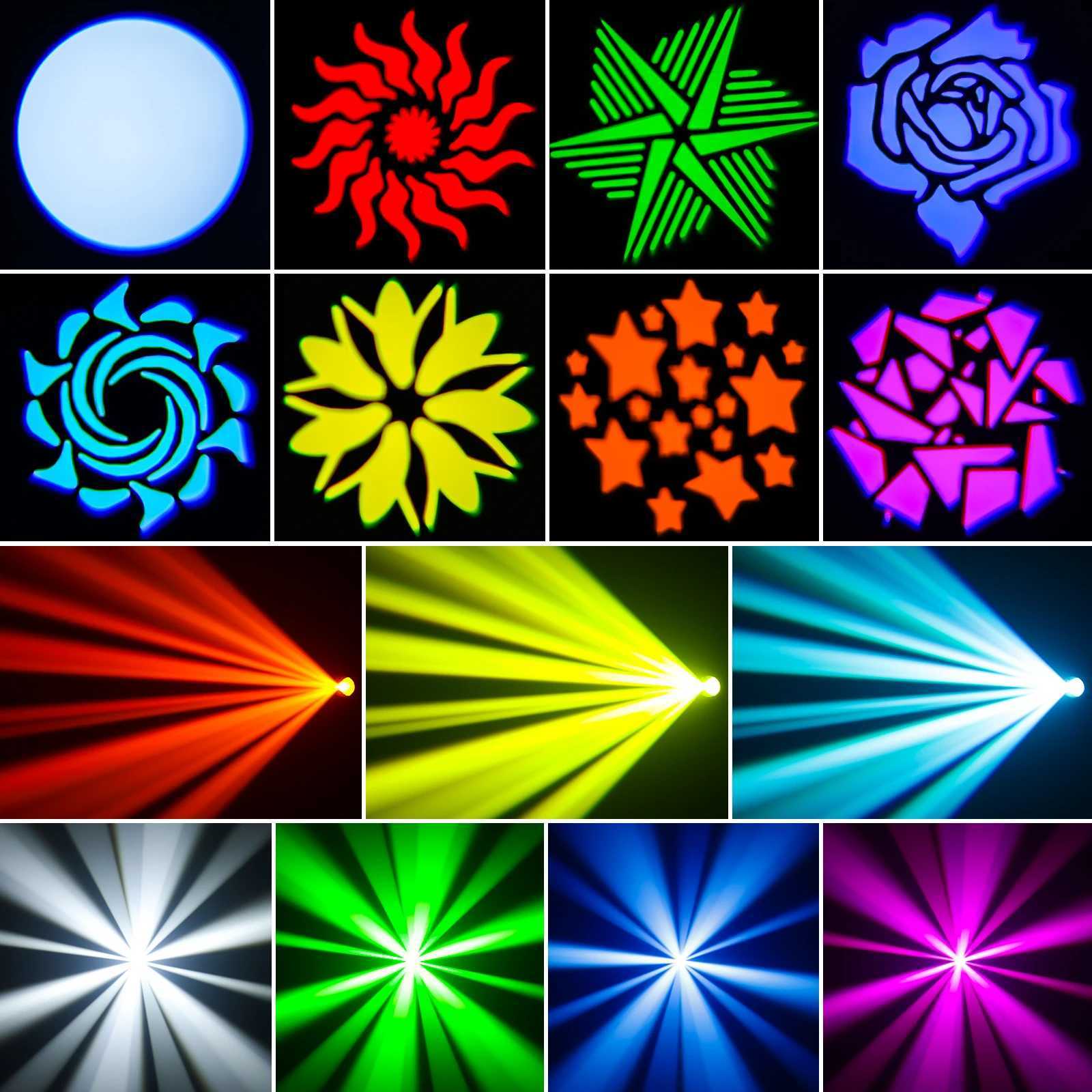 Yiflamefly 4Pcs 150W LED Light Pattern Light Stage Effect Moving Head Light With Remote Control DMX For Wedding Concert Club KTV XJ250527