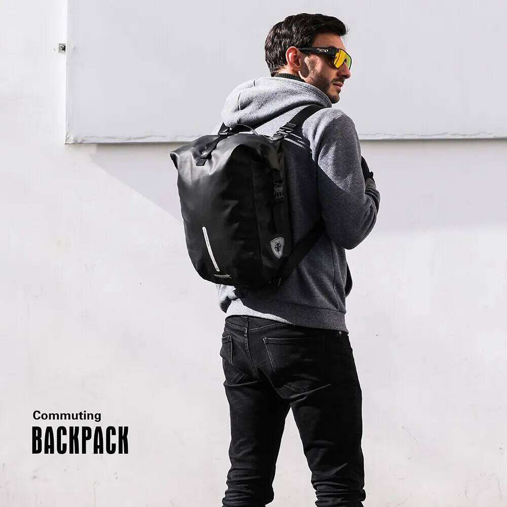 Rhinowalk Bike Pannier 20L Big Capacity Waterproof Rear Rack Black Travel Bicycle Cycling Shoulder Bag Backpack Accessories