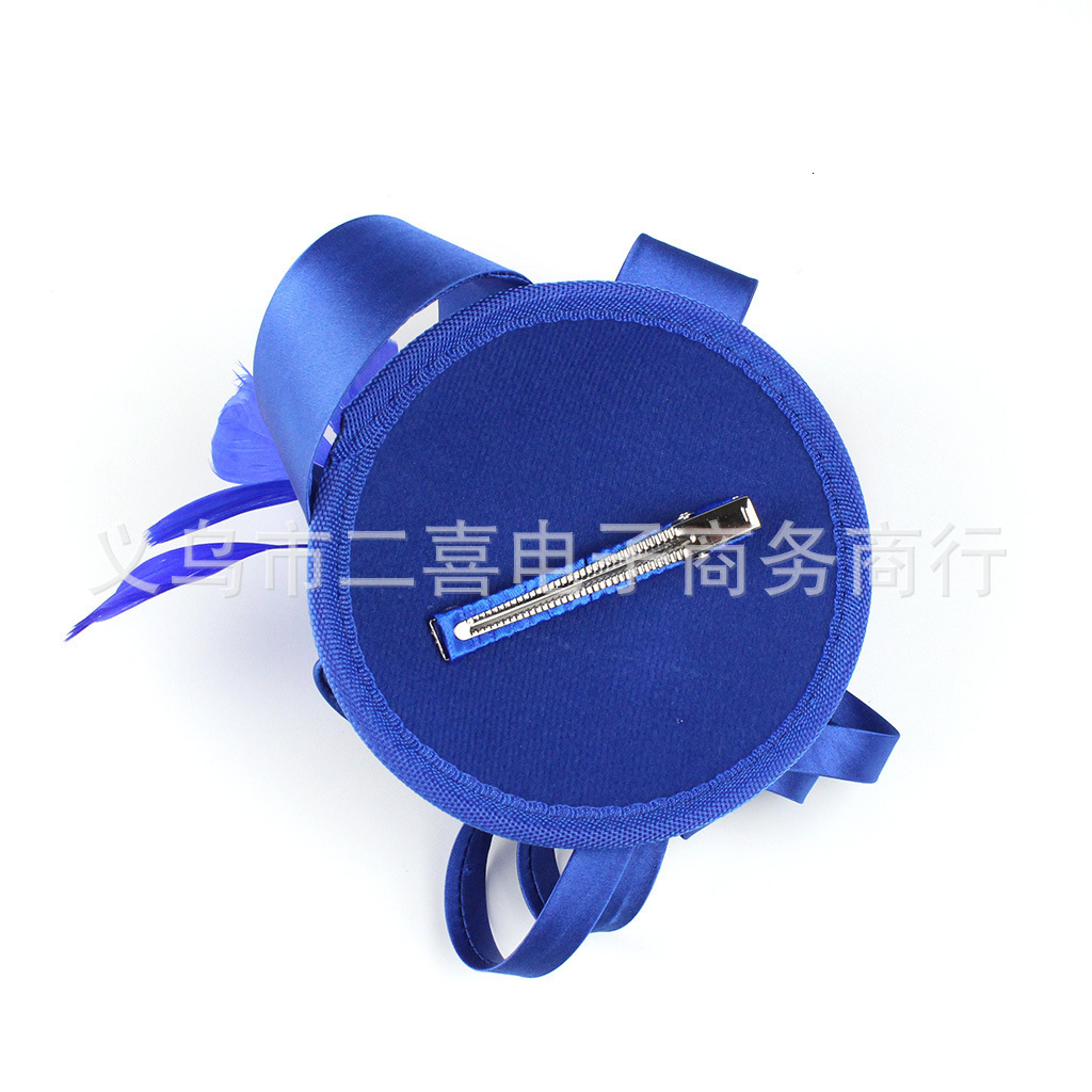 Women Vintage Fascinator Wedding Hat Elegant Ladies Church Race Hair Accessories Bride Wedding Church Party Tea Chapeau Cap 240808