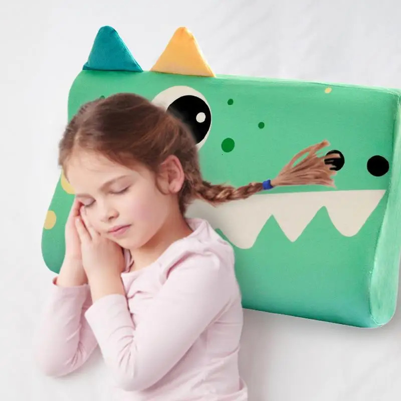 Toddler Memory Foam Pillow Slow Rebound Soft Fiber Baby Neck Protection Cartoon Animal Printing Childrens Bedding 250527