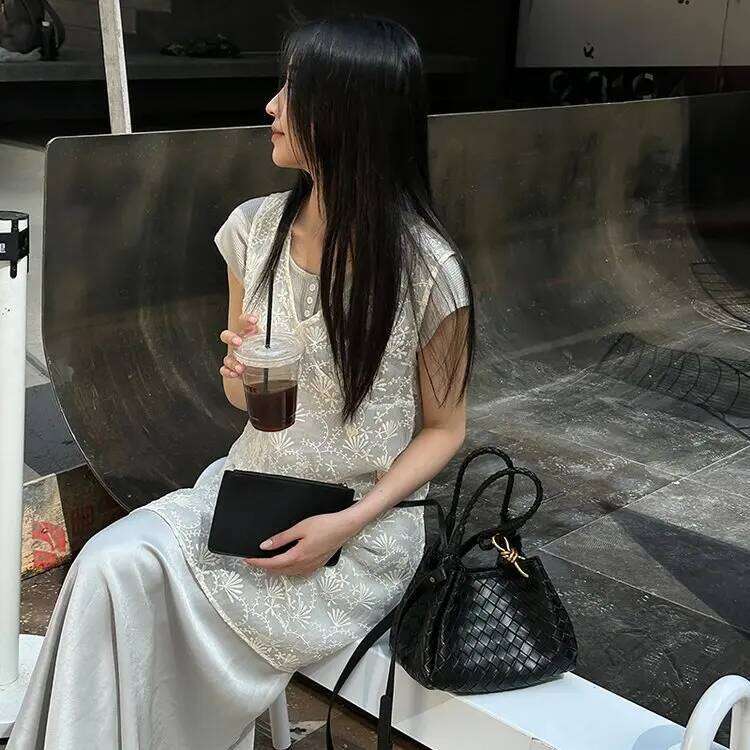 Free Shopping Women Classic Fashion Woven Emed Hobo Soft PU Leather Small Top-Handle Shoulder Bag Casual Daily Handbags