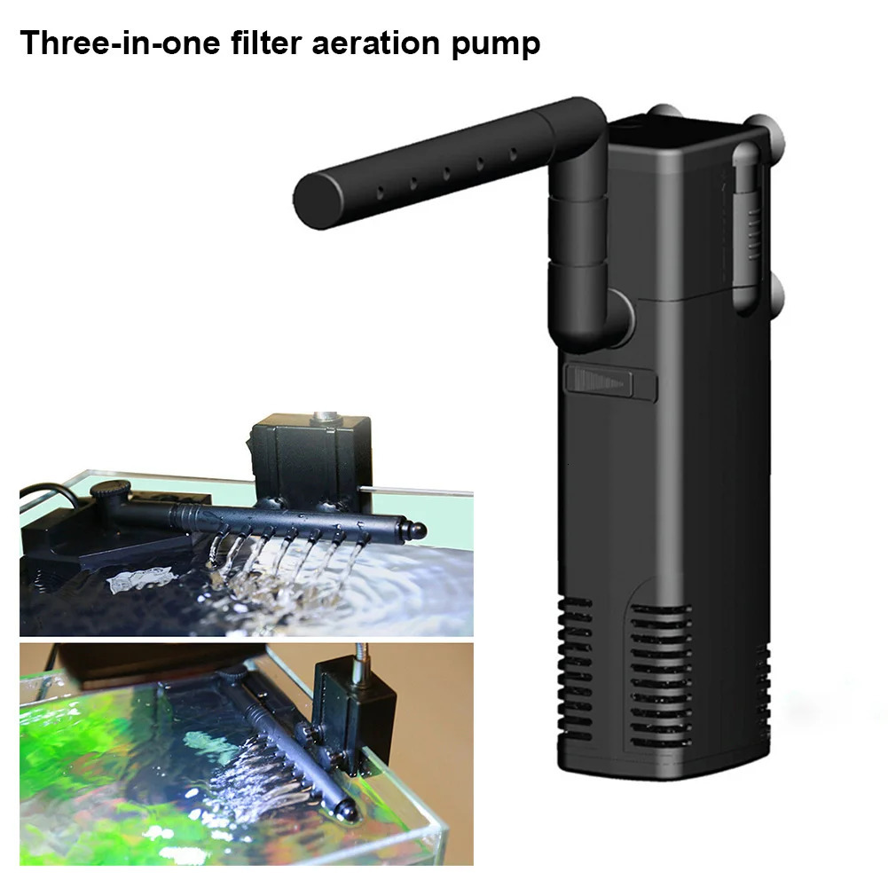 Aquarium Filter Pump Plastic Mute Internal Corner Fish Tank Water Pumps EU Plug Fish Tanks Aquariums 1 Set EU Plug 250523
