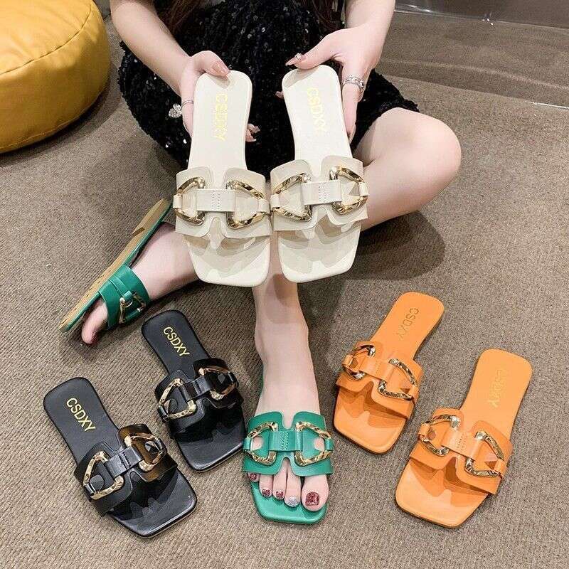 Slippers Women's Plus Size Summer Home Fashion High-quality Sandals One Line Drag Luxurious Sandals For Outdoor Wear Anti Odor Flat Bottomed Desi