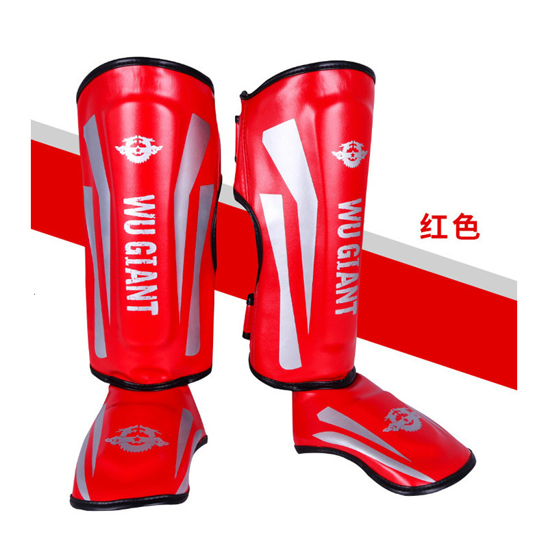 1 Pair Lekaro Adult Professional Boxing Fighting Shin Guards Muay Thai Mma Shin Guards Taekwondo Free Fighting Leg Protection 240906