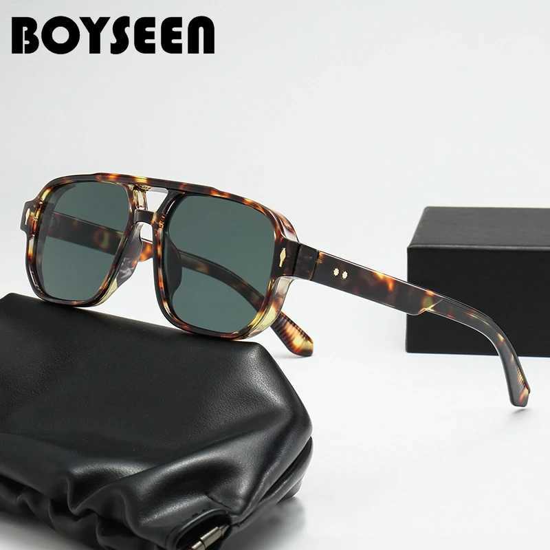 Vintage Fashion Square Sunglasses Women Men 2025 Modern Thick Frame Eyewear Yellow Blue Lens Sun Glasses Female UV400 Z250527